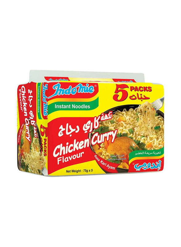 Indomie Chicken Curry Flavour Instant Noodles, 5 x 75g