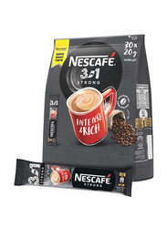 Nescafe 3 in 1 Strong intense & Rich Instant Coffee, 30 Sachets x 20g