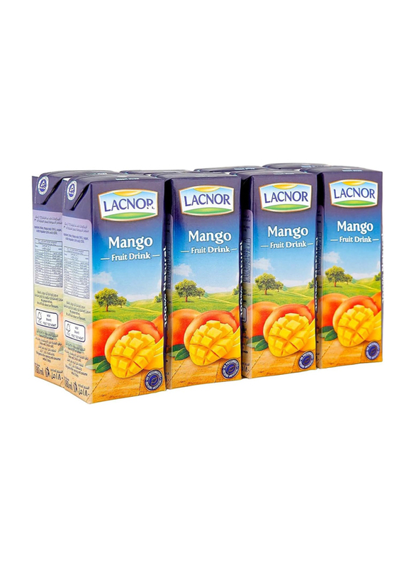 Lacnor Essentials Long Life Mango Juice, 8 x 180ml