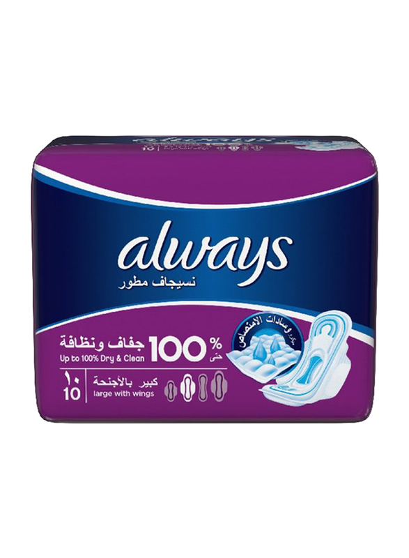 Always Thick Sanitary Pads, 10 Pads