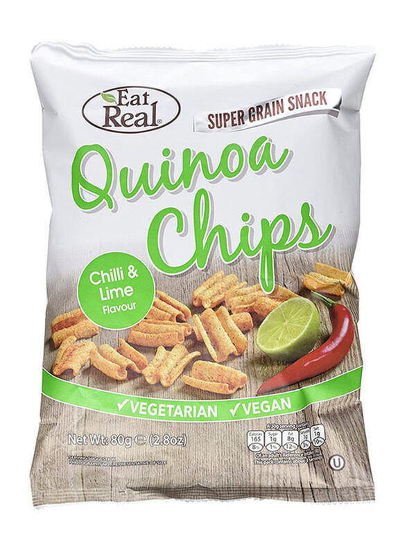 

Eat Real Quinoa Chili & Fresh Lime Chips, 80g