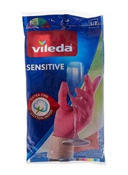 Vileda Sensitive Pink Rubber Gloves, Small, 1 Pair