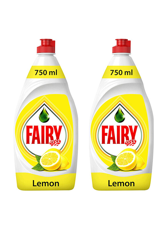 

Fairy Dishwashing Liquid with Lemon Scent, 2 x 750ml