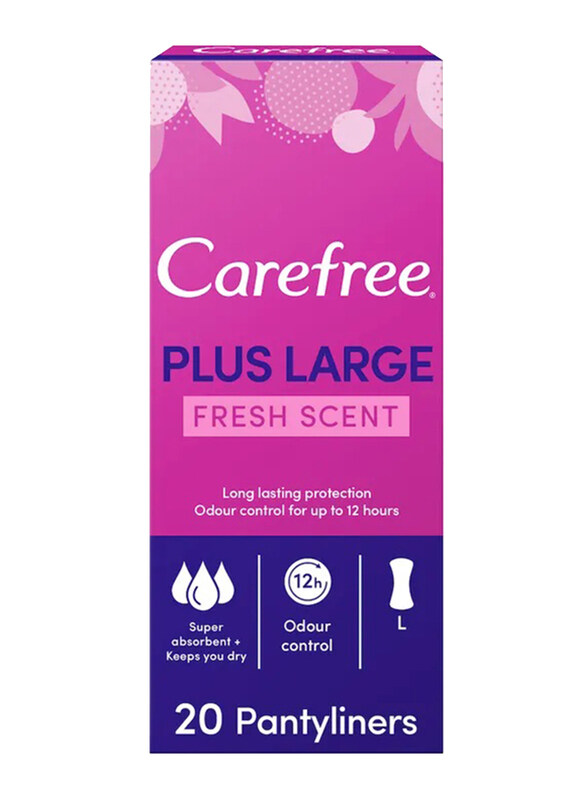 

Carefree Fresh Scent Plus Large Pantyliners, 20 Pieces