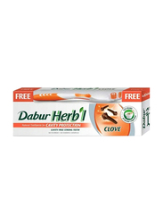 Dabur Herbal Cavity Protection Clove Toothpaste with Free Toothbrush, 150gm