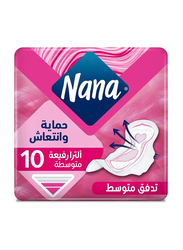 Nana Freshness & Protection Ultra Thin Regular Pads with Wings, 10 Pieces