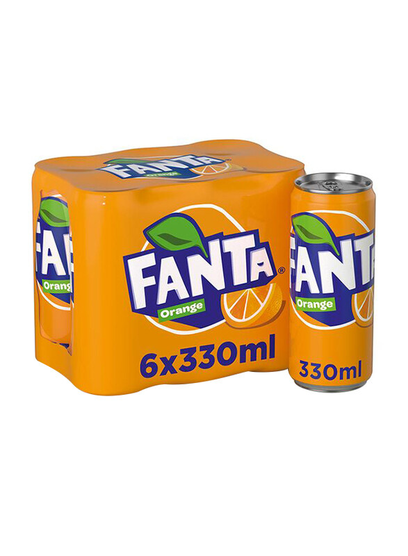 

Fanta Orange Can, 6 x 330 ml