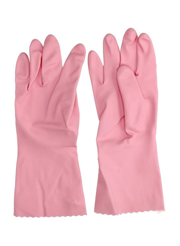 Vileda Sensitive Reusable Glove, Medium, Pink