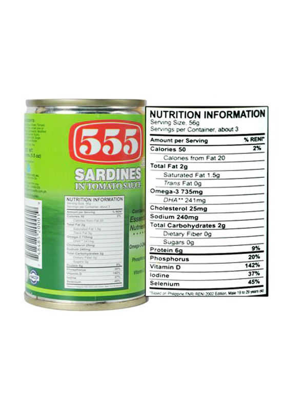 555 Sardines in Tomato Sauce, 155g