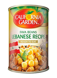 California Garden Low Fat Lebanese Recipe Fava Beans with Chickpeas & Garlic, 450gm