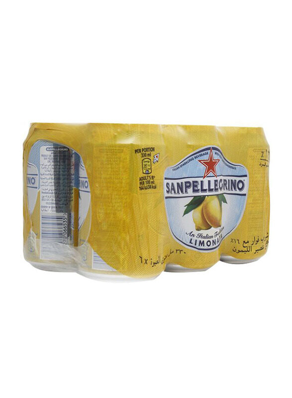 

San Pellegrino Limonata Sparkling Beverage, 6 Cans x 330ml