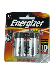 Energizer Max C Alkaline Batteries, 2 Pieces, 1.5V, Grey