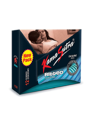 Kamasutra Ribbed Condoms, 12 Pieces