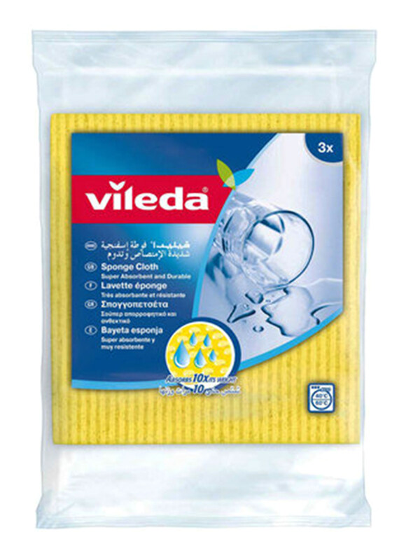 

Vileda Biodegradable Super Absorbent Sponge Cloth, 3 Piece