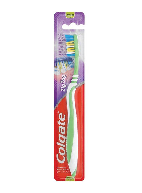 Colgate Zig Zag Green Toothbrush, Medium