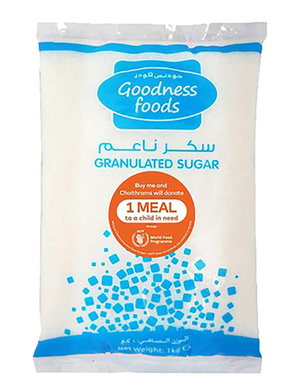 

Goodness Foods Granulated White Sugar, 1 Kg