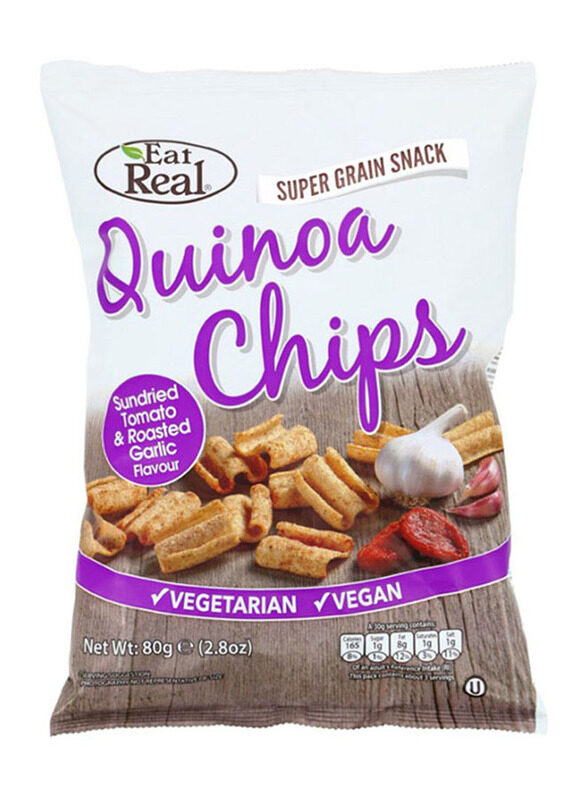 

Eat Real Sun-dried Tomato & Roasted Garlic Quinoa Chips, 80g