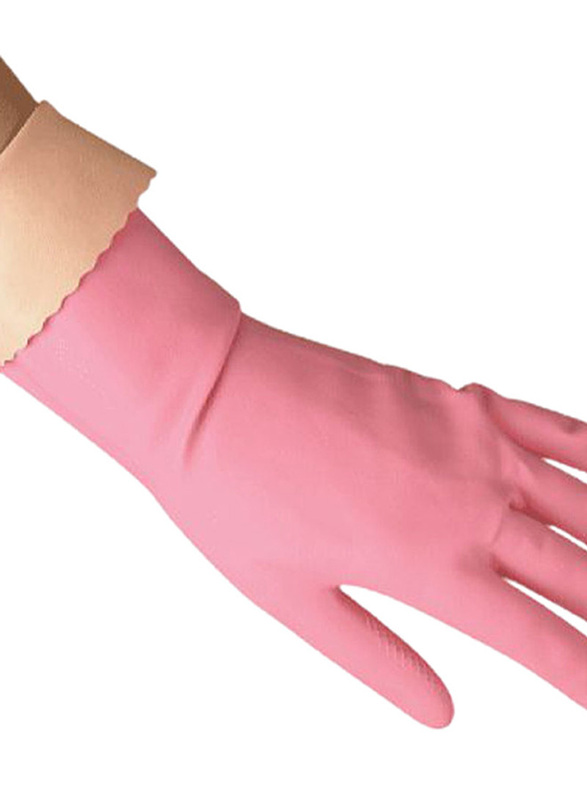 Vileda Sensitive Pink Rubber Gloves, Large, 1 Pair