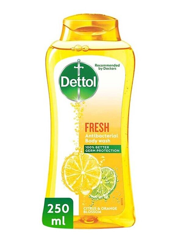 

Dettol Fresh Antibacterial Citrus & Orange Blossom Scent Body Wash, 250ml