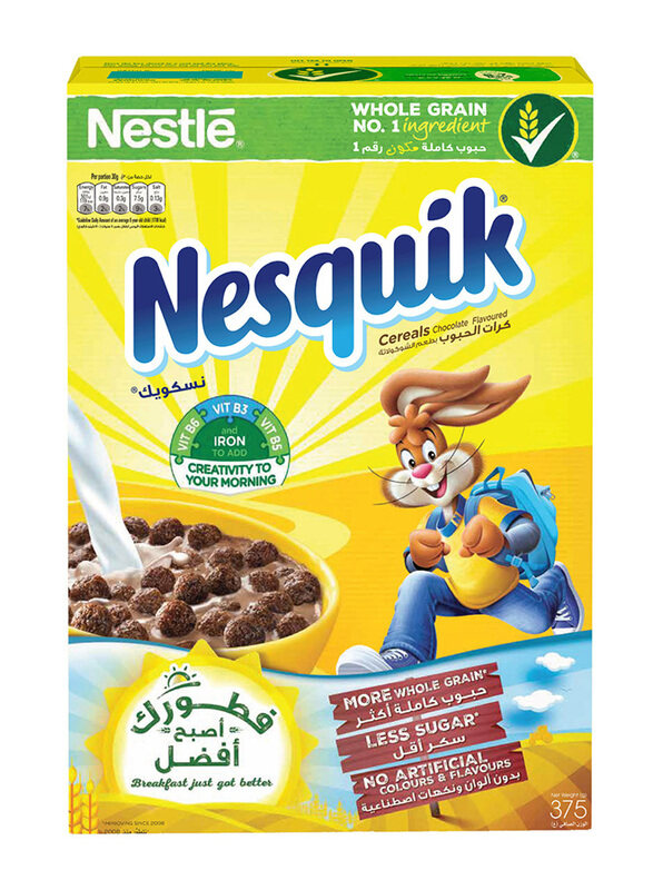 

Nestle Nesquik Whole Grain Cereal Chocolate Flavour, 375g