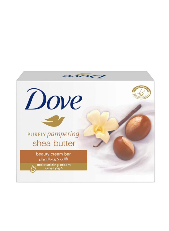 Dove Warm Vanilla Scent with Shea Butter Purely Pampering Beauty Soap Bar, 135g