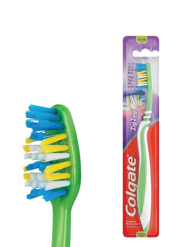 Colgate Zig Zag Green Toothbrush, Medium