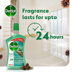 Dettol Antibacterial 3x Power Floor Cleaner with Pine Scent, 900ml