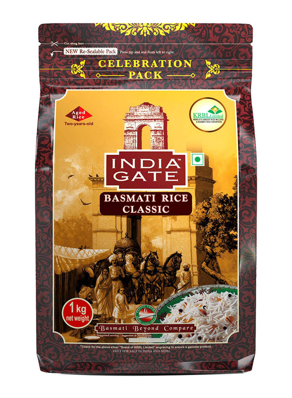 India Gate Classic Long Grain Basmati Rice, 1 Kg