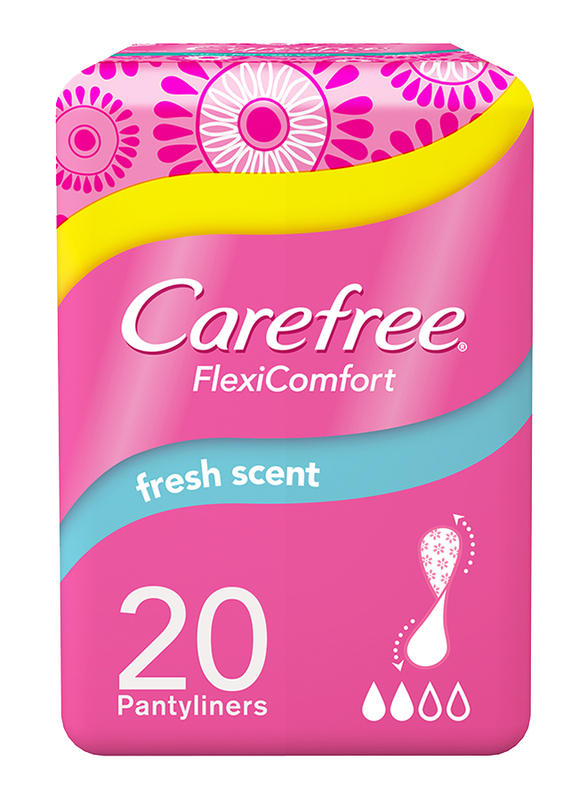 Carefree FlexiComfort Fresh Scent Panty Liners, 20 Pads