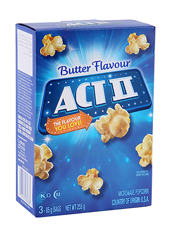 Act II 3 Bags Microwavable Butter Popcorn, 255g