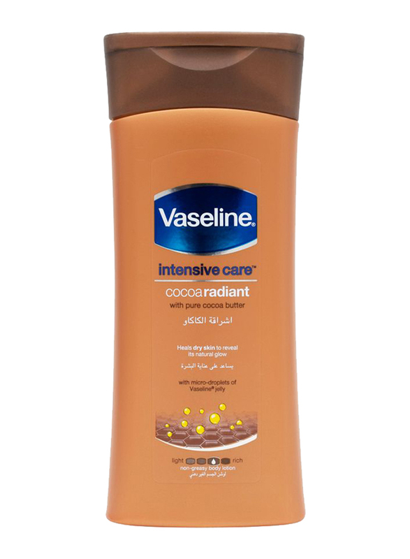 Vaseline Intensive Care Cocoa Radiant Non-Greasy Body Lotion for Dry Skin, 200ml