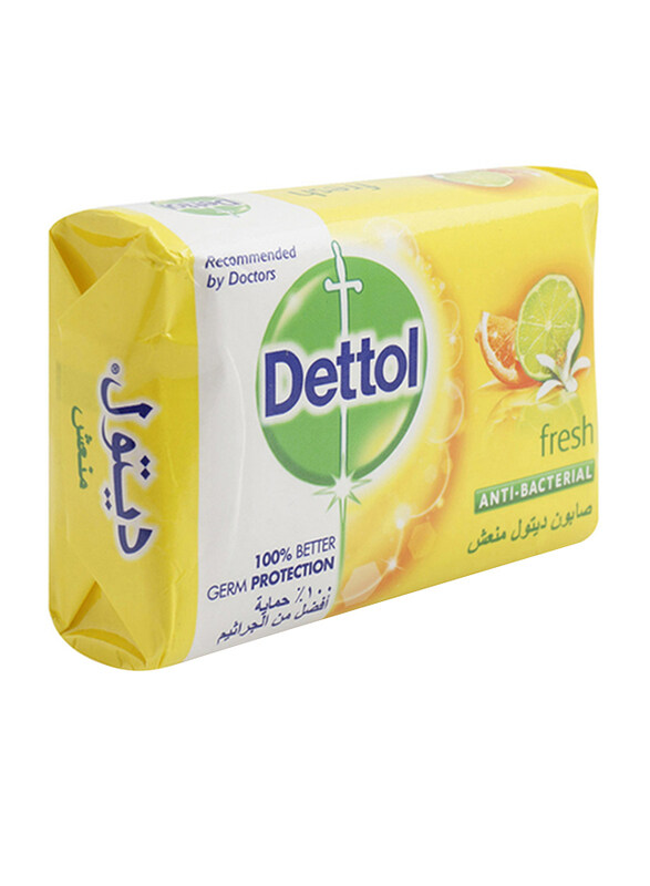 

Dettol Fresh Citrus & Orange Blossom Scent Antibacterial Soap Bar, 120g