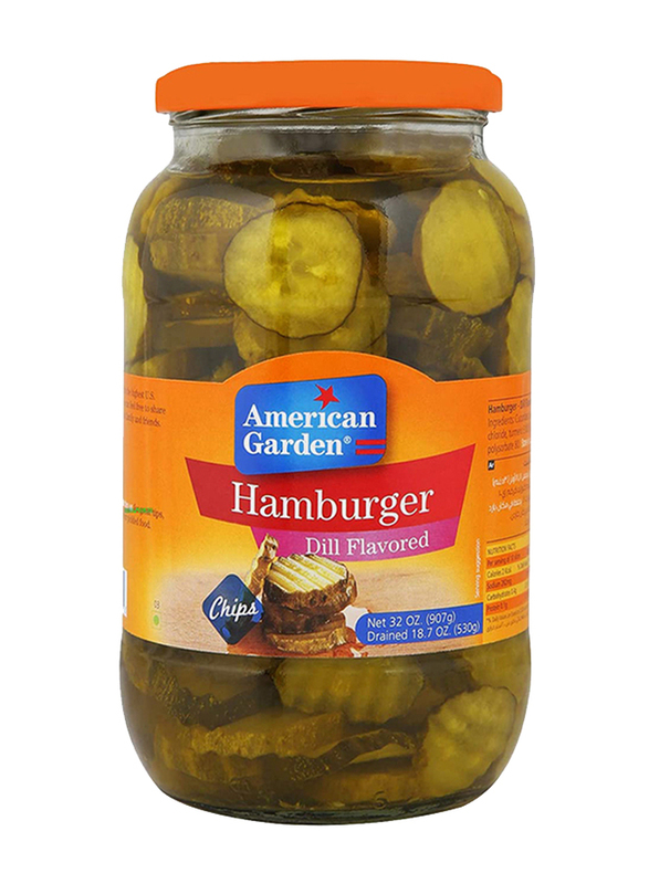 American Garden Hamburger Sliced Dill Flavoured Pickled Cucumbers, 530g