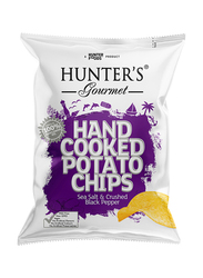 Hunter's Gourmet Sea Salt & Crushed Black Pepper Potato Chips, 125g