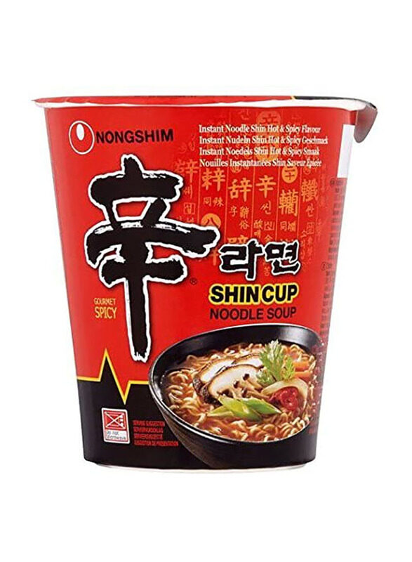 

Nongshim Shin Instant Soup Noodle Cup Hot & Spicy Flavour, 68g