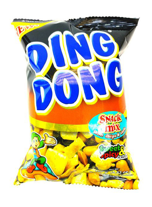 Ding Dong Snack Mix Sweet & Spicy Chips & Curls, 100g