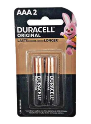 Duracell AAA Type Alkaline Batteries, 2 Pieces, Multicolour