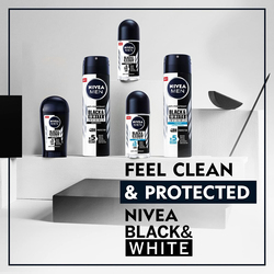 Nivea Men Black & White Invisible 5 in 1 Original 48H Antiperspirant Roll-On Deodorant, 50ml