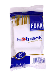 Hotpack 50-Piece Plastic Fork Set, CPF, Clear