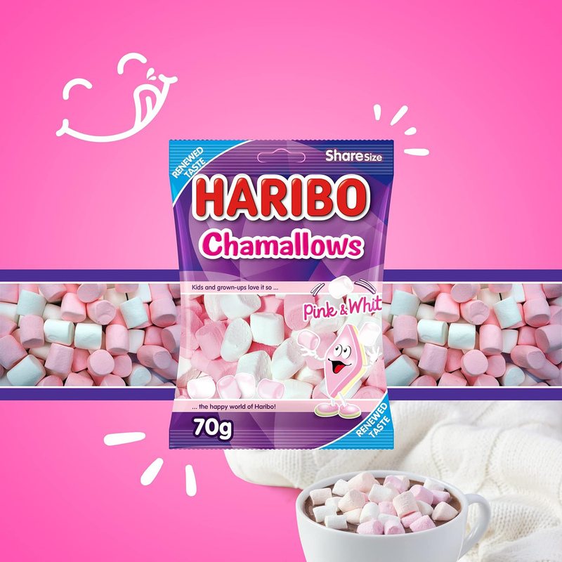 Haribo Chamallows Pink & White, 70g