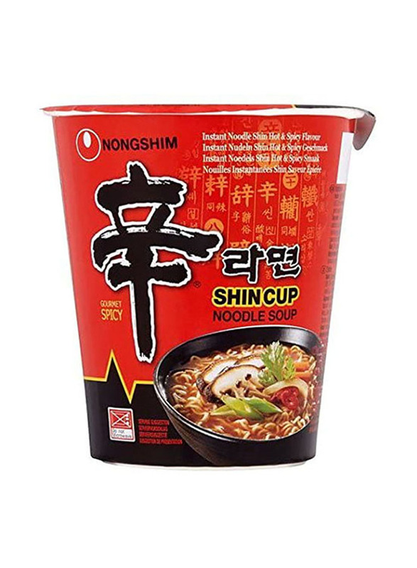 Nongshim Shin Instant Soup Noodle Cup Hot & Spicy Flavour, 68g