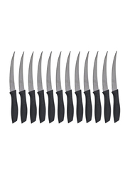 Royalford 12-Piece Stainless Steel Fruit Knife Set, Black/Silver