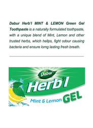 Dabur Herbal Mint & Lemon Gel Toothpaste with Toothbrush, 150gm