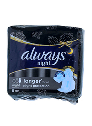 Always Ultra Night Star Sanitary Pads, Longer, 8 Pads