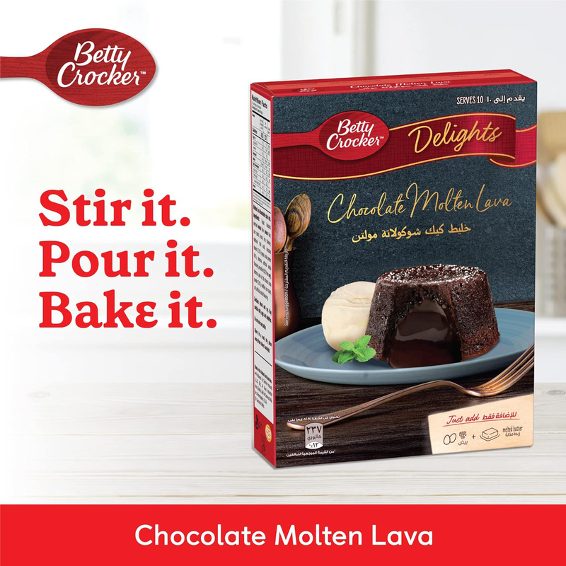 Betty Crocker Molten Lava Chocolate Cake Mix, 400g