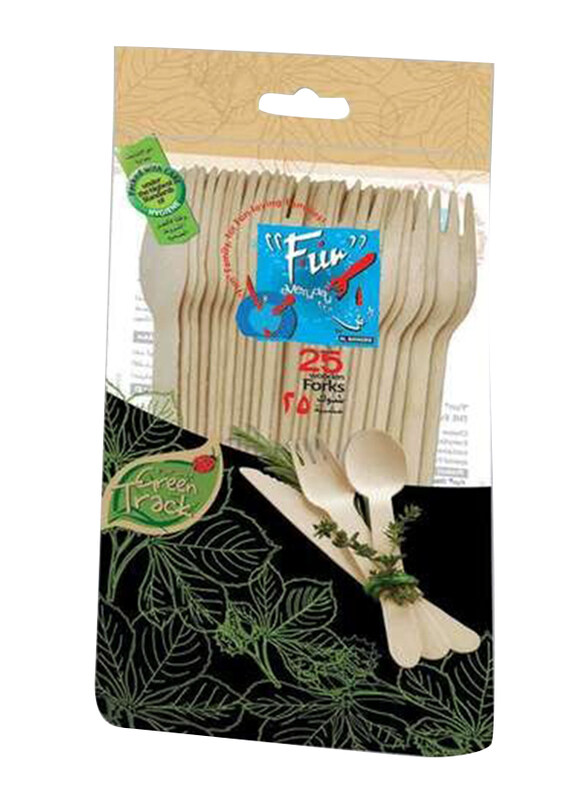 

Fun 25-Piece Wooden Fork Set, Brown