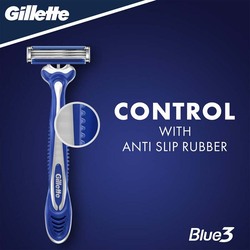 Gillette Blue3 Comfort Razor Set for Men, 3 Pieces