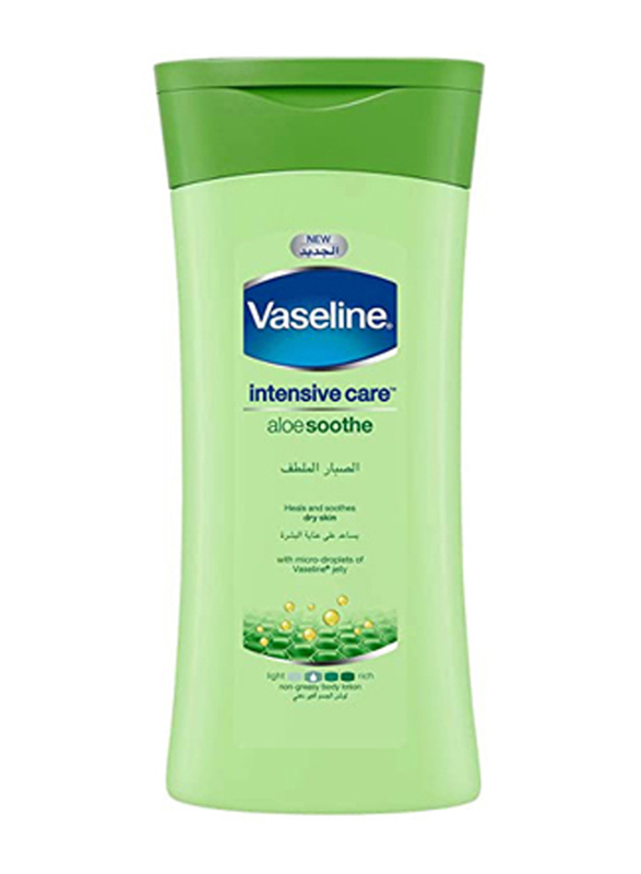 Vaseline Intensive Care Aloe Soothing & Refreshing Non-Greasy Body Lotion for Dry Skin, 200ml