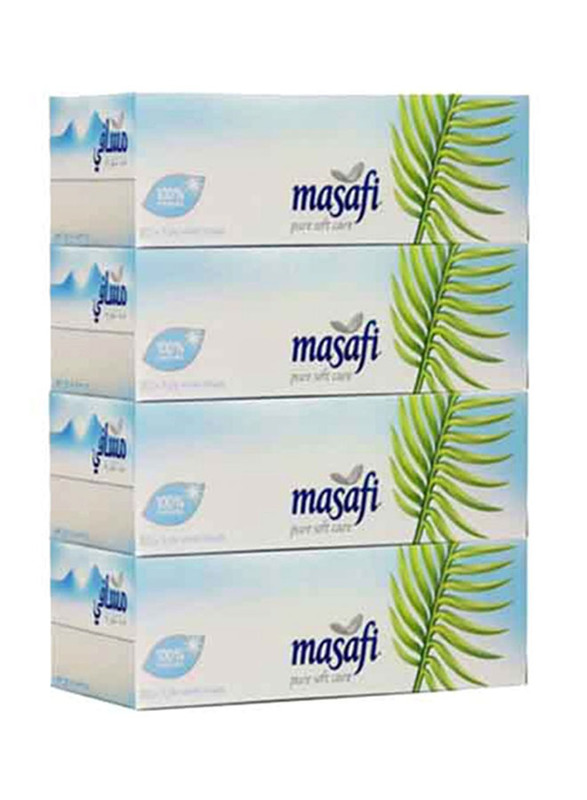 Masafi Pure Soft Care Facial Tissues, 2 Ply x 5 Box x 200 Tissues