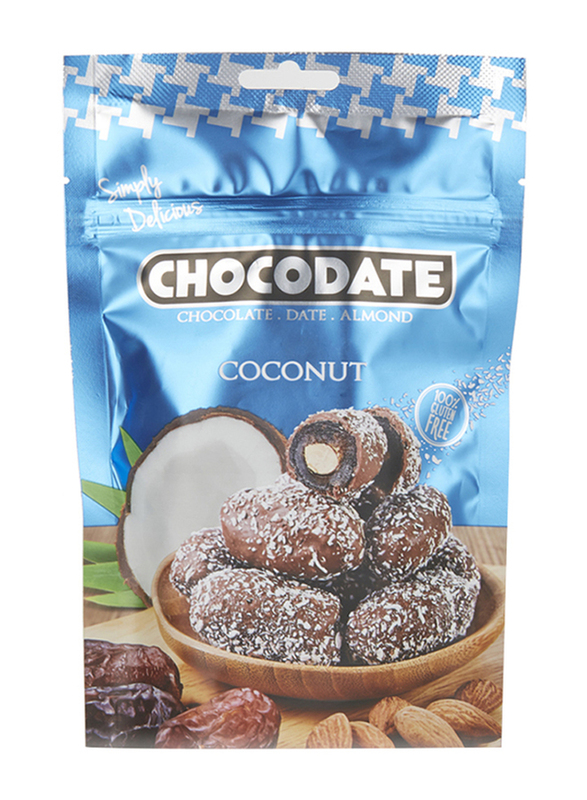 Chocodate Coconut & Chocolate Coated Dates with Almond Filling, 100g